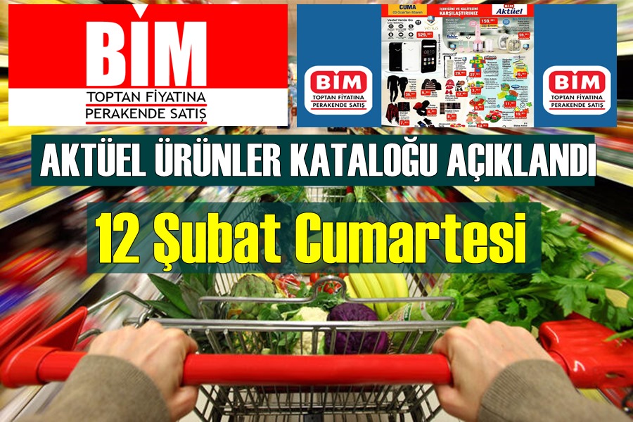 BİM 12 Şubat Cumartesi aktüel ürünler kataloğu Yayınlandı