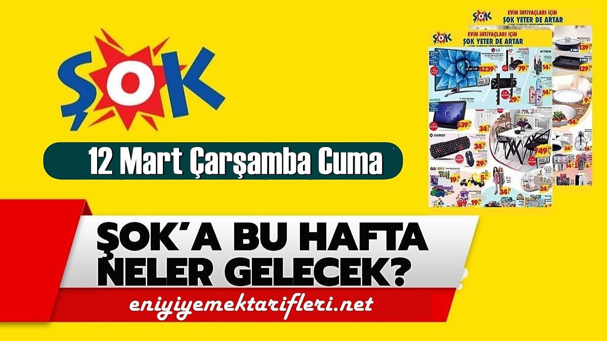 12 Mart Çarşamba, Şok aktüel kataloğu paylaşıldı