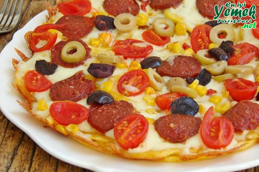 En iyi Patatesten Pizza tarifini birde bizden deneyin