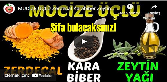 Zerdeçal, Karabiber ve Zeytinyağı