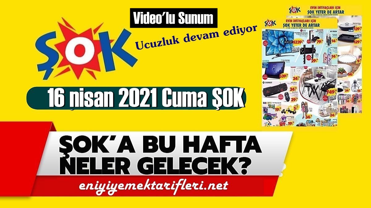 Şok 16 Nisan Cuma, Şok aktüel kataloğu paylaşıldı Video’lu sunum