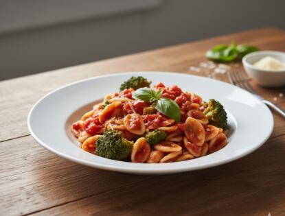Hafif ve Sağlıklı Brokoli & Domates Soslu Makarna Tarifi